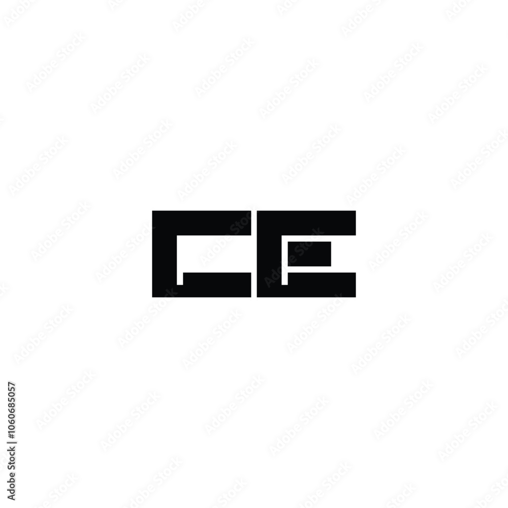 CE monogram logo design letter text name symbol monochrome logotype alphabet character simple logo CE monogram logo design letter text name symbol monochrome logotype alphabet character simple logo