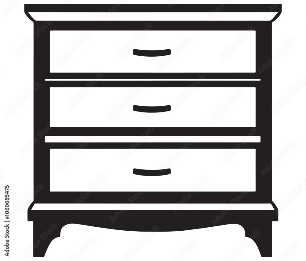 Drawer icon vector design template simple and clean, Drawers silhouette vector illustration Drawer icon vector design template simple and clean, Drawers silhouette vector illustration