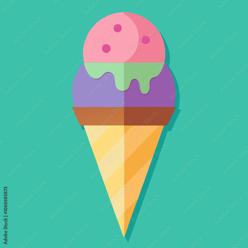 colorful cone ice cream colorful cone ice cream