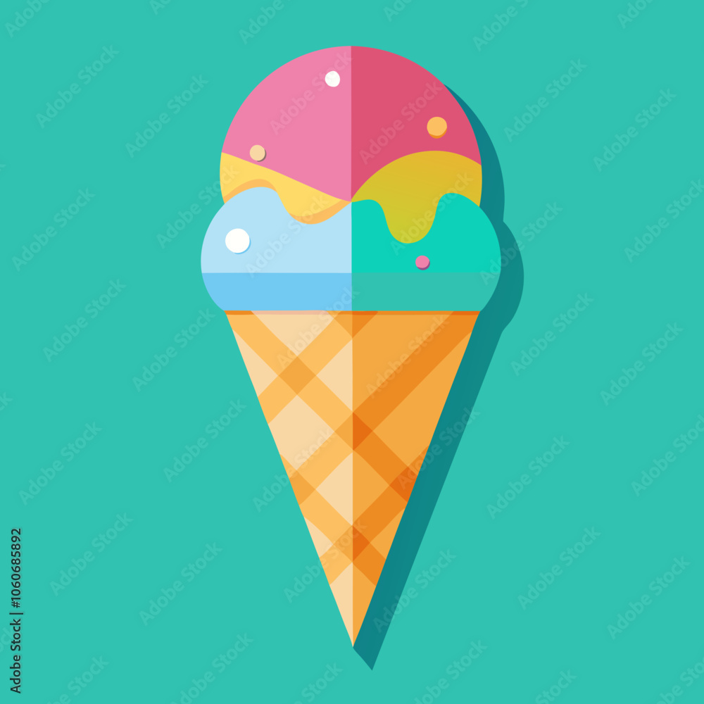 colorful cone ice cream colorful cone ice cream