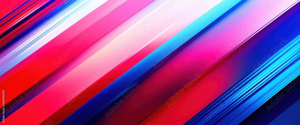 Abstract stripes, diagonal lines, vibrant colors, red, pink, purple, blue, gradient effect, dynamic composition, modern art, digital illustration, high contrast, glossy finish, geometric pattern, moti Abstract stripes, diagonal lines, vibrant colors, red, pink, purple, blue, gradient effect, dynamic composition, modern art, digital illustration, high contrast, glossy finish, geometric pattern, moti