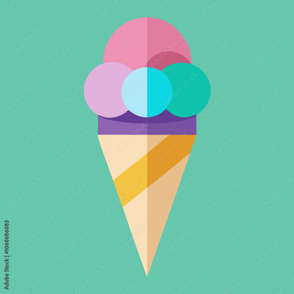 colorful cone ice cream colorful cone ice cream