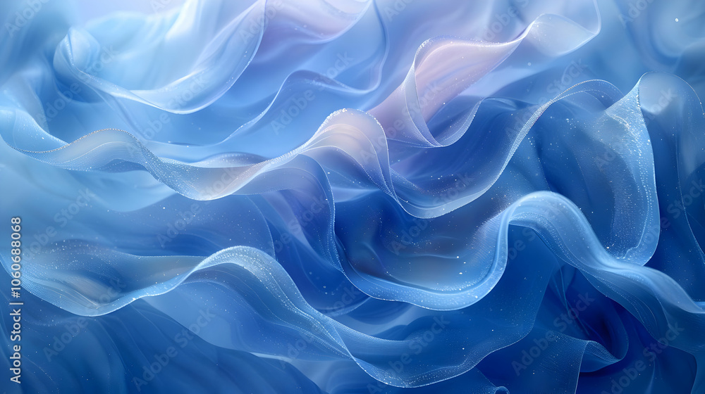 Abstract Blue Fabric Background: Shimmering Wavy Texture Abstract Blue Fabric Background: Shimmering Wavy Texture