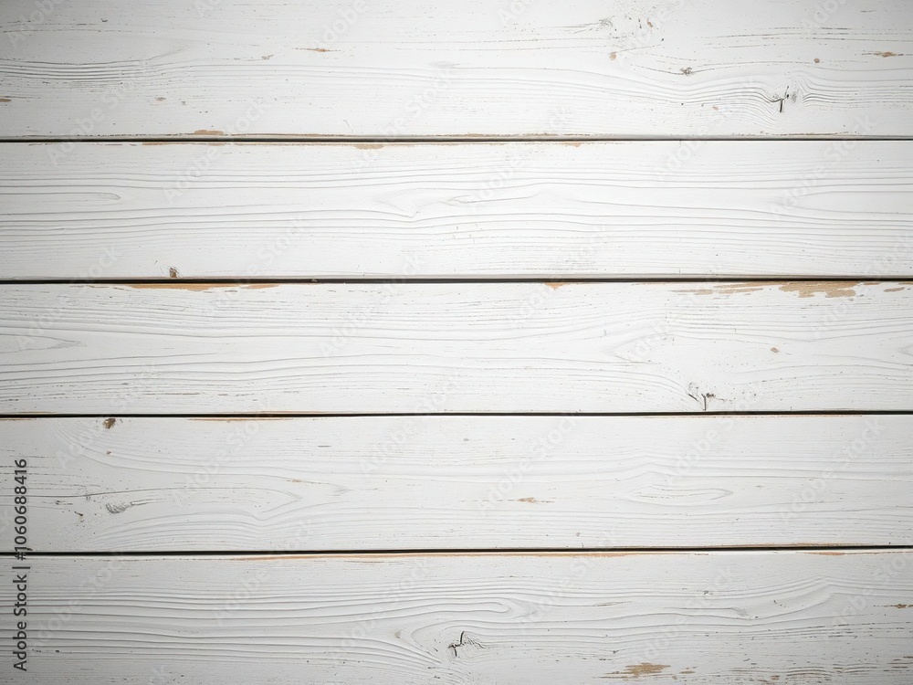 Obraz premium White wooden boards with distressed texture background, wood, vintage