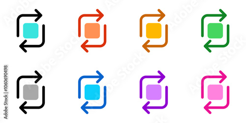 Editable vector rotation arrows icon. Part of a big icon set family. Perfect for web and app interfaces, presentations, infographics, etc