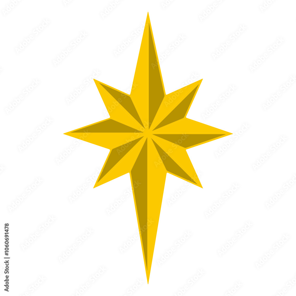 Obraz premium Star clip art design on plain white transparent isolated background for card, shirt, hoodie, sweatshirt, apparel, card, tag, mug, icon, poster or badge