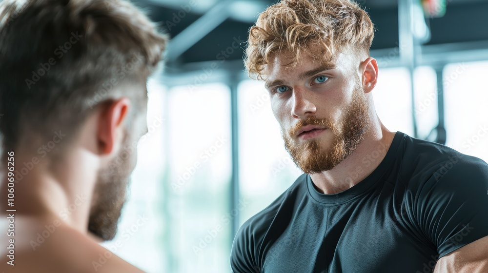 A personal trainer guiding a client through a series of exercises, providing encouragement and ensuring proper form. A personal trainer guiding a client through a series of exercises, providing encouragement and ensuring proper form.