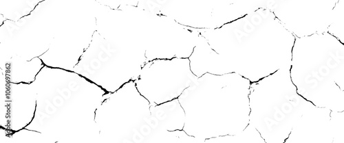 Vector grunge style cracked texture with cracked pattern for abstract background.

