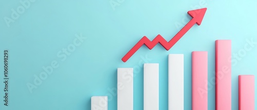 Free Download Business growth concept with rising graph on blue background. - GFXLoad