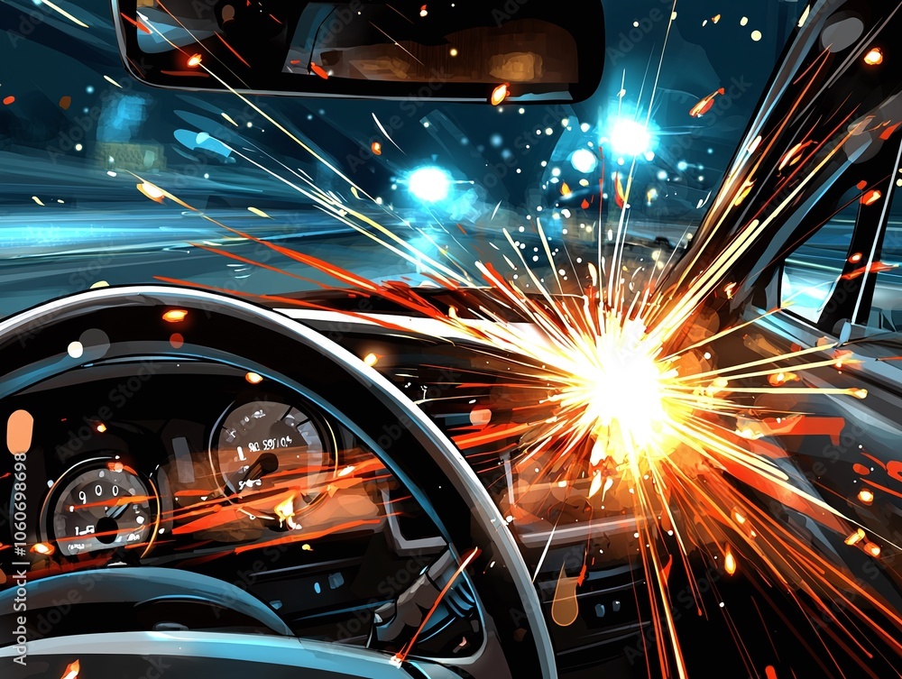 Car Crash Explosion. Car Crash Explosion.