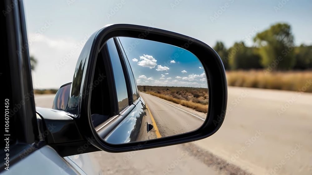 Car Rear View Mirror Close Up Stock, Car Side Mirror, AI Image Car Rear View Mirror Close Up Stock, Car Side Mirror, AI Image