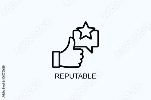Reputable Vector  Or Logo Sign Symbol Illustration