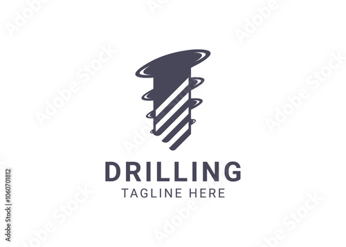 Drilling logo icon vector symbol illustration template design for oil, gas and mining businesses.