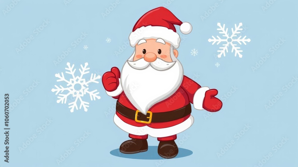Christmas-themed snowflake vector illustration with a festive Santa Claus cartoon character, perfect for holiday logos and icons, Xmas, vector Christmas-themed snowflake vector illustration with a festive Santa Claus cartoon character, perfect for holiday logos and icons, Xmas, vector