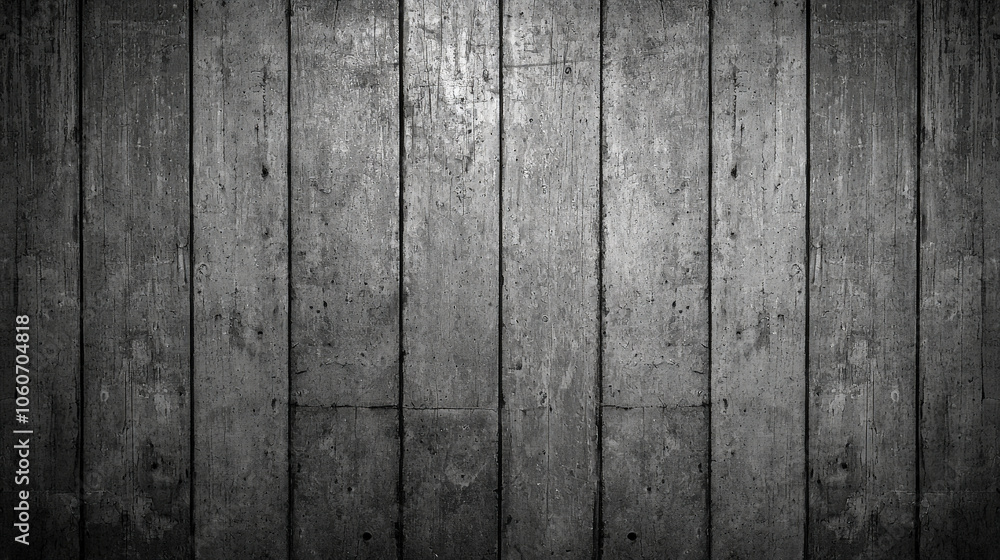 The composition features vertical gray wooden planks that display a textured surface and natural variations, ideal for backgrounds in design or presentations The composition features vertical gray wooden planks that display a textured surface and natural variations, ideal for backgrounds in design or presentations