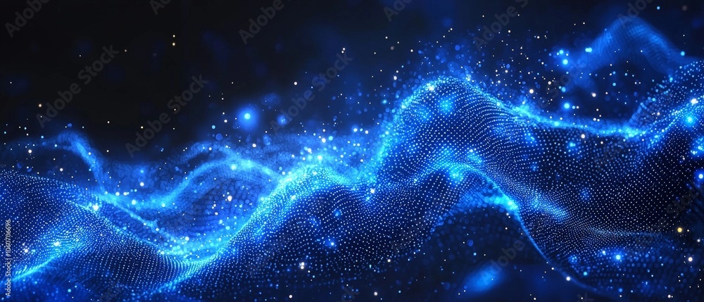 A vibrant blue abstract representation of waves and stars, evoking a cosmic atmosphere. A vibrant blue abstract representation of waves and stars, evoking a cosmic atmosphere.