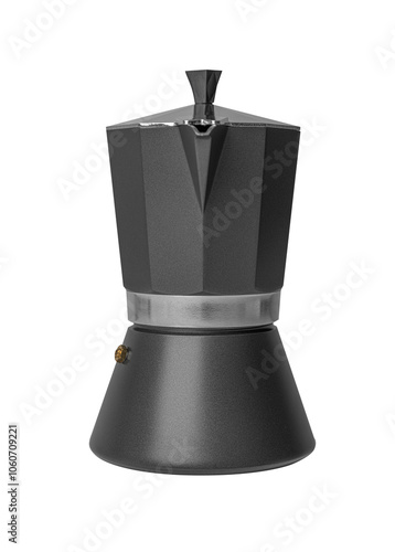 Obraz na płótnie Geyser coffee maker isolated on white background. w salonie