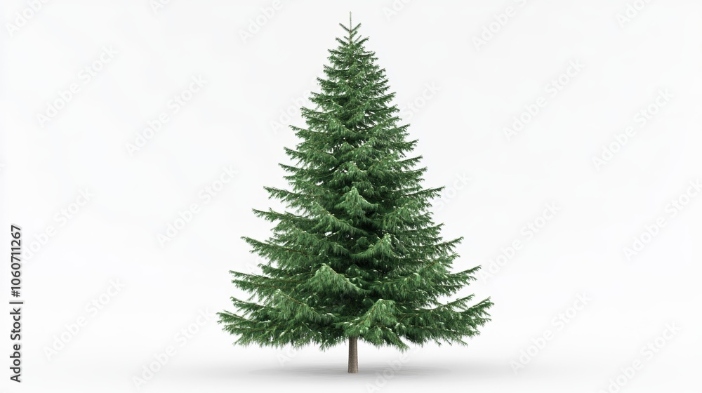 Christmas Tree Decorated with Red and Gold Ornaments Isolated on White Background Christmas Tree Decorated with Red and Gold Ornaments Isolated on White Background