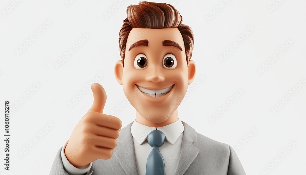 Happy Man Showing Thumbs Up Gesture with Big Smile Blue Background Happy Man Showing Thumbs Up Gesture with Big Smile Blue Background