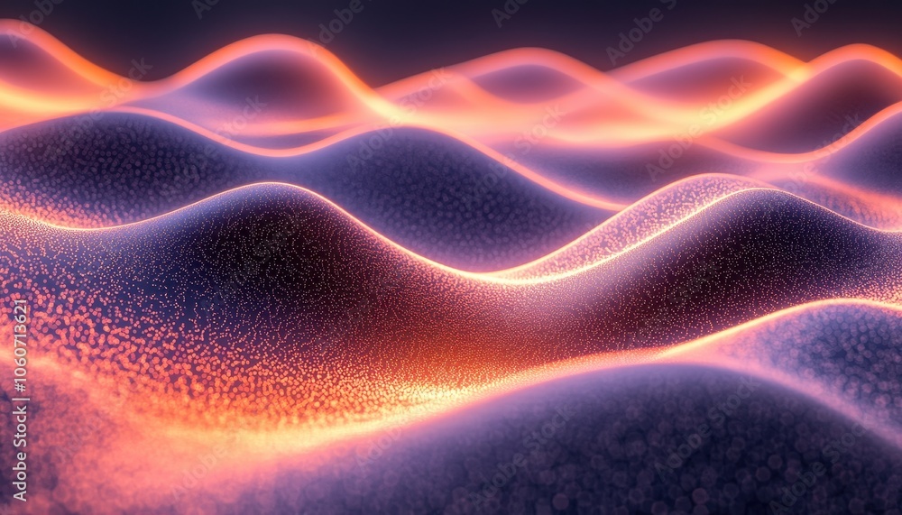 Fototapeta premium Dynamic wave background symbolizing data flow and innovation
