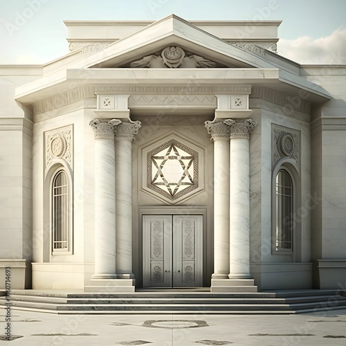 Synagogue Entrance with Star of David