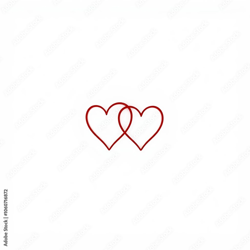 red heart on white red heart on white
