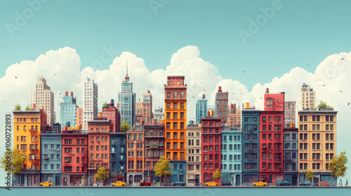 A versatile collection of background illustrations, including modern abstract shapes, minimalist gradients, retro textures, nature-inspired designs, playful doodles, and sleek cityscapes. Perfect for 