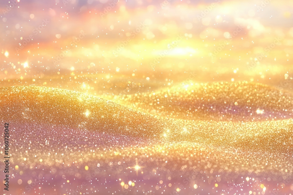 Abstract Golden Glitter with Bokeh Background Abstract Golden Glitter with Bokeh Background