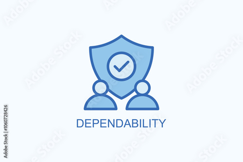 Dependability vector  or logo sign symbol illustration
