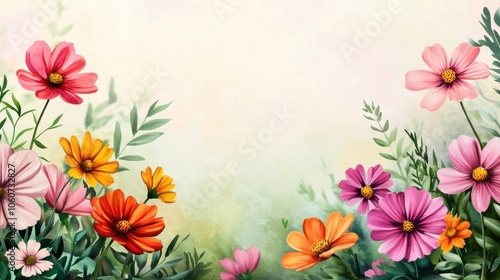 Colorful flowers in a beautiful artistic arrangement, elegant and serene.