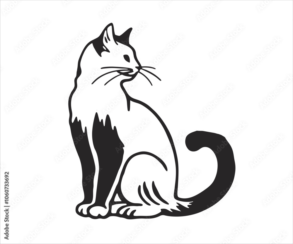 Obraz premium cat sihouette vector design eps