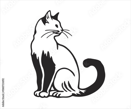 cat sihouette vector design eps