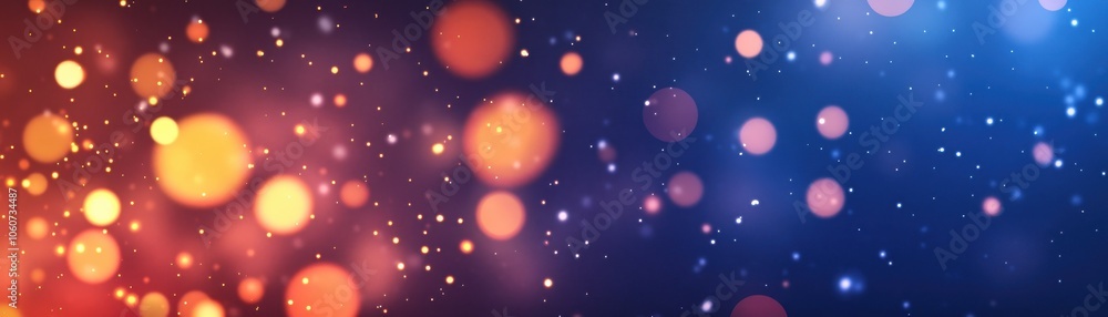 Enchanting Starry Night with Glowing Bokeh Lights Enchanting Starry Night with Glowing Bokeh Lights