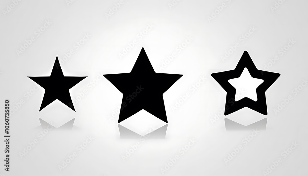 Star Shapes: Vector Illustrations for Projects, Black Star Symbols Star Shapes: Vector Illustrations for Projects, Black Star Symbols