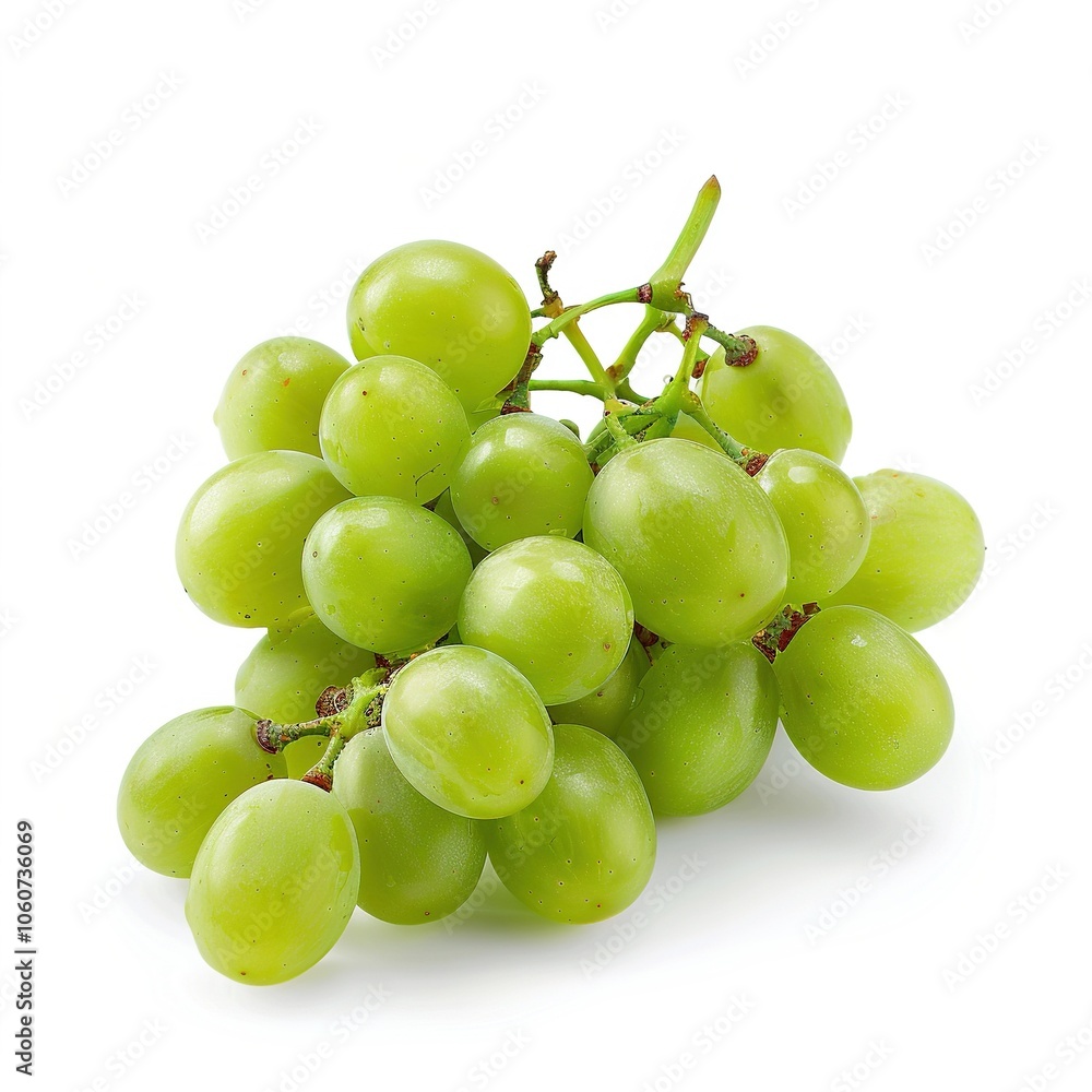 Bunch of Green Grapes isolated on white background, ripe tropical natural fruit concept, Healthy food with high of vitamin and minerals. Freshness of juicy fruit Bunch of Green Grapes isolated on white background, ripe tropical natural fruit concept, Healthy food with high of vitamin and minerals. Freshness of juicy fruit
