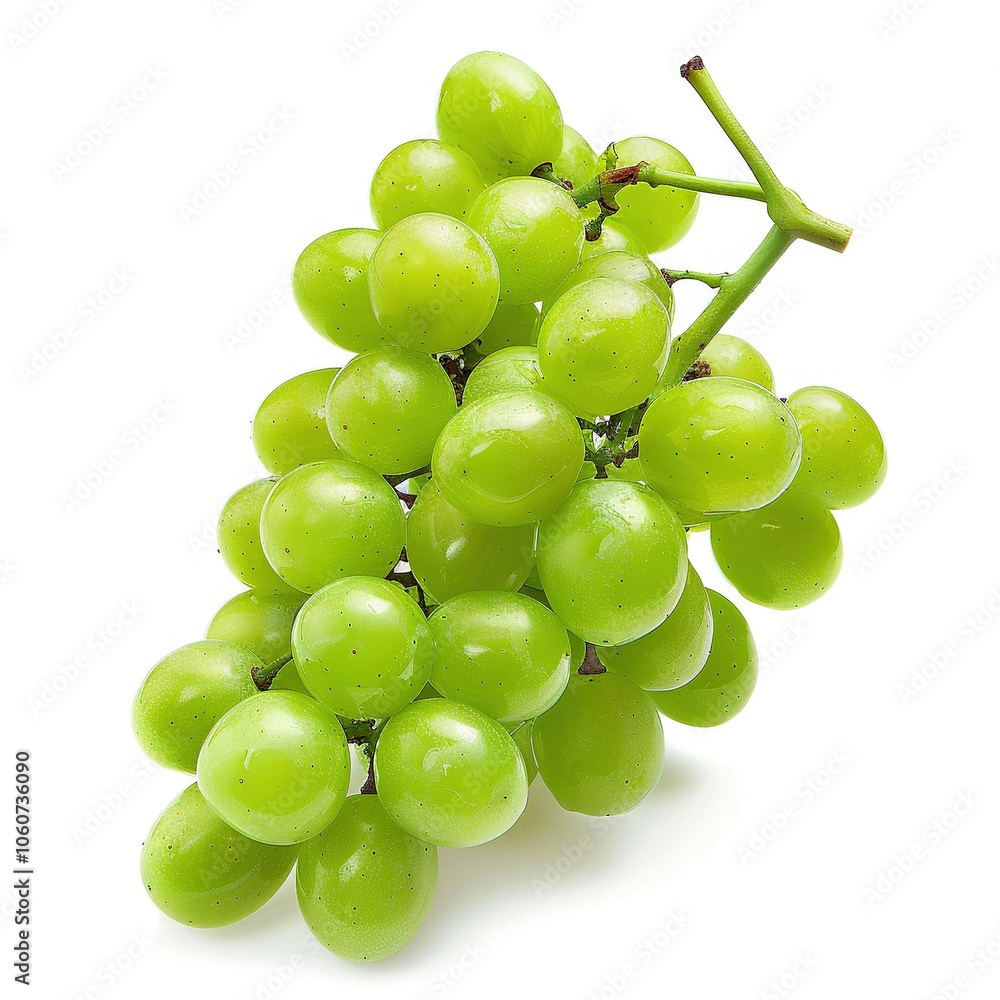 Bunch of Green Grapes isolated on white background, ripe tropical natural fruit concept, Healthy food with high of vitamin and minerals. Freshness of juicy fruit Bunch of Green Grapes isolated on white background, ripe tropical natural fruit concept, Healthy food with high of vitamin and minerals. Freshness of juicy fruit