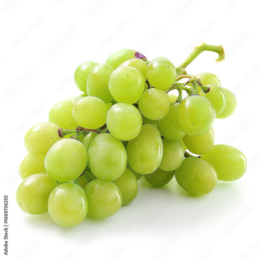 Bunch of Green Grapes isolated on white background, ripe tropical natural fruit concept, Healthy food with high of vitamin and minerals. Freshness of juicy fruit Bunch of Green Grapes isolated on white background, ripe tropical natural fruit concept, Healthy food with high of vitamin and minerals. Freshness of juicy fruit