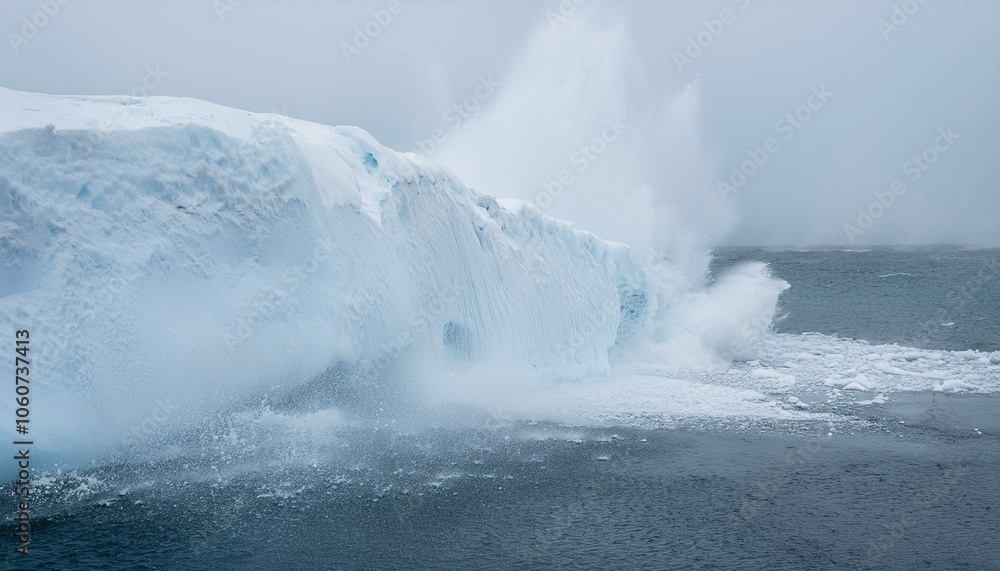 Fototapeta premium 빙하가 붕괴하고 있다