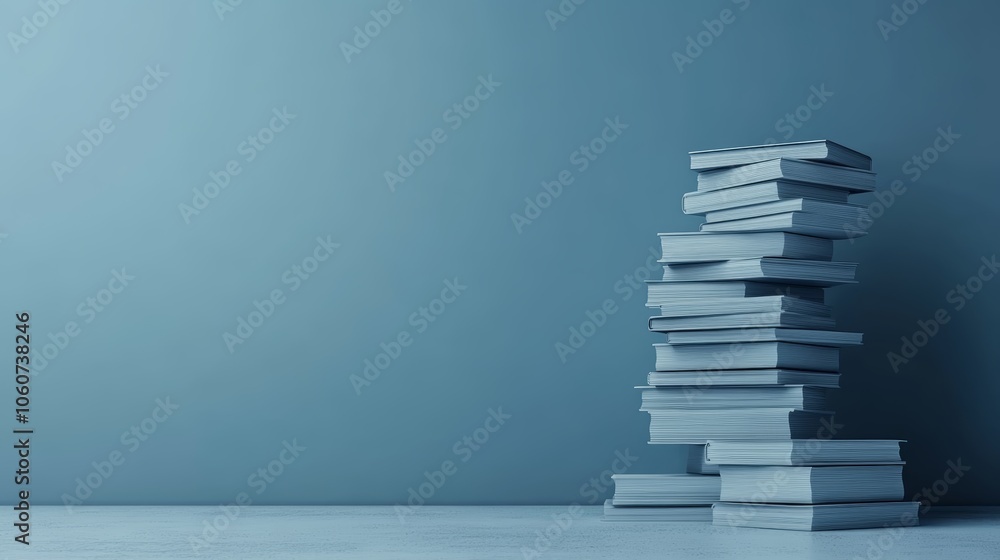 Stack of colorful books on a wooden table, symbol of knowledge, education, and learning Stack of colorful books on a wooden table, symbol of knowledge, education, and learning