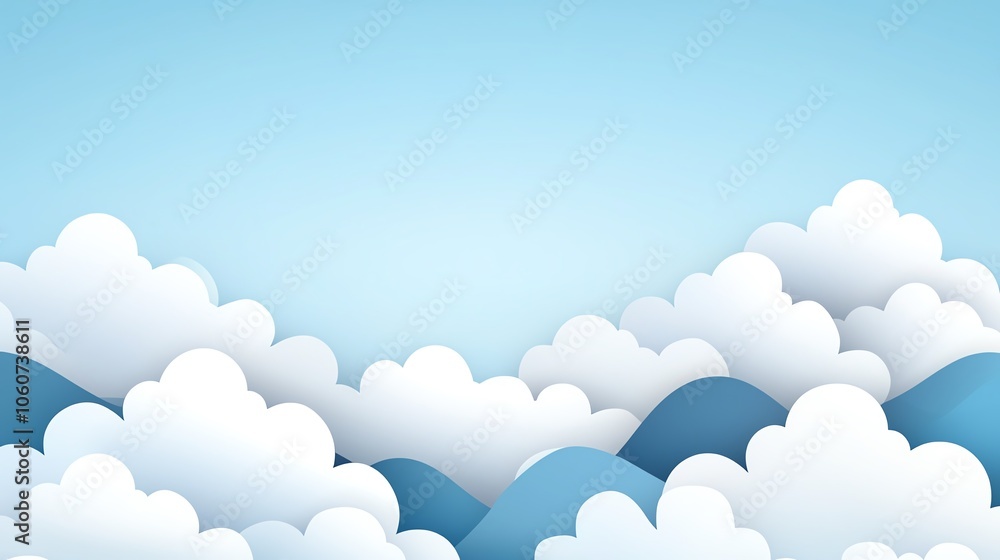 A serene landscape featuring soft clouds and gentle blue mountains under a bright sky, perfect for nature and peaceful themes. A serene landscape featuring soft clouds and gentle blue mountains under a bright sky, perfect for nature and peaceful themes.
