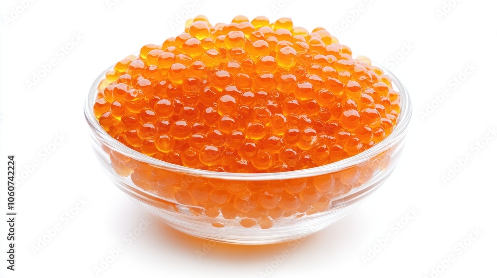 Bubbling drink with amber and orange beads Bubbling drink with amber and orange beads