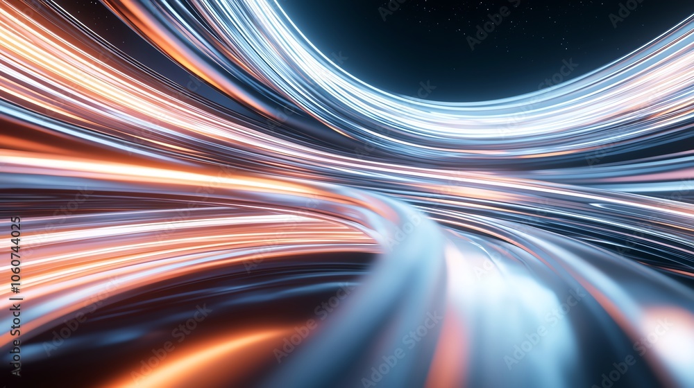 A dynamic abstract representation of light trails, creating a futuristic, energetic atmosphere in vibrant colors. A dynamic abstract representation of light trails, creating a futuristic, energetic atmosphere in vibrant colors.