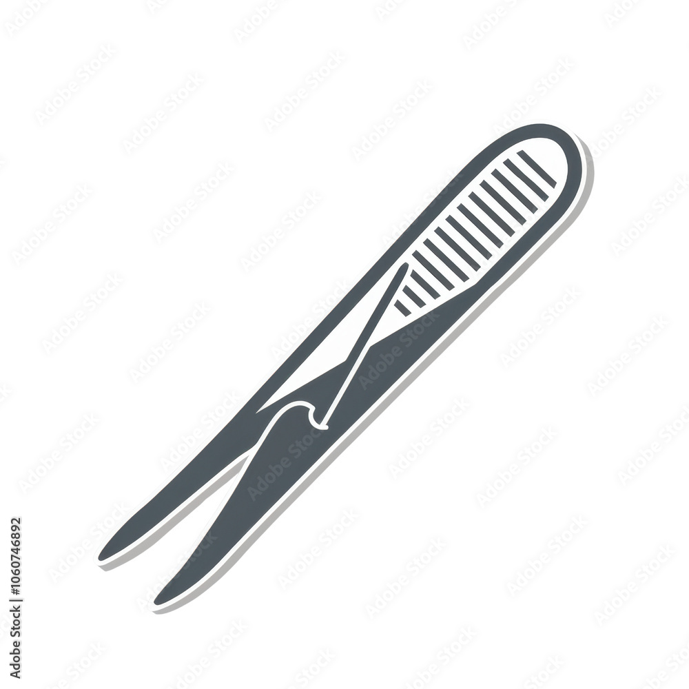 Obraz premium Gray and White Hair Comb on Isolated Background