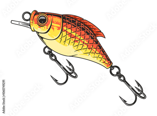 Colorful freshwater fishing lure