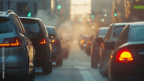 Car exhaust system featured in pollution awareness, Environment Day theme, copy space photo