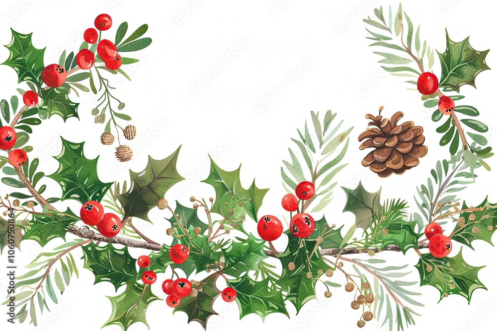 Minimalist Christmas card, clean design with soft pastel colors Minimalist Christmas card, clean design with soft pastel colors