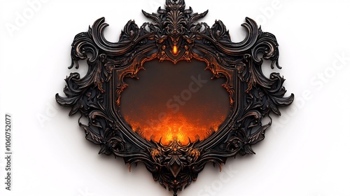 Explore the enchanting game design of a magic mirror with an ornate frame that reflects mystical realms and offers unique gameplay experiences photo