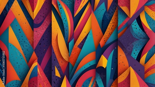 Wallpaper Mural "Dynamic Dimensions: Playful Shapes in Modern Design" Torontodigital.ca