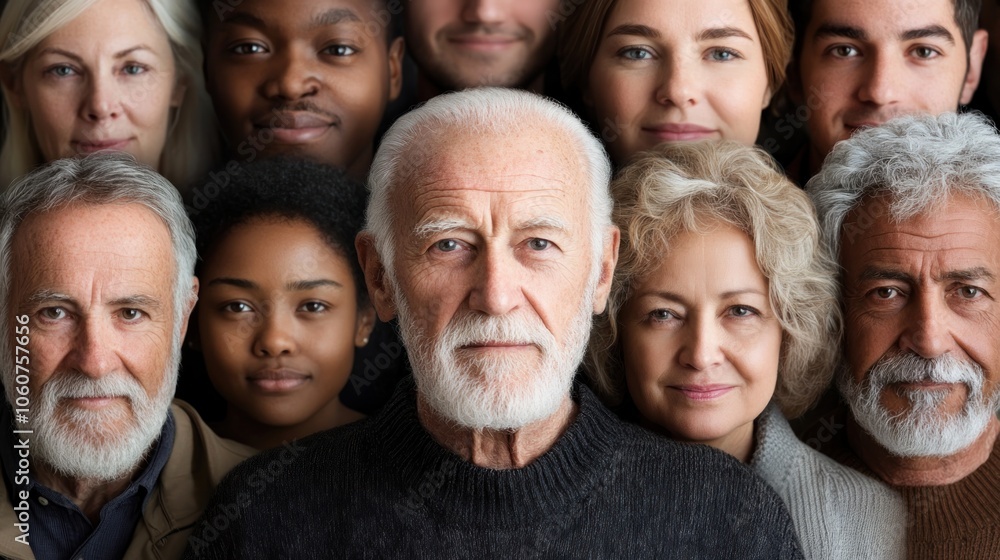 Diverse group of people posing together for a portrait: celebrating diversity and inclusion. AI generated Diverse group of people posing together for a portrait: celebrating diversity and inclusion. AI generated