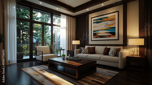 Transform your home with a transitional style living room featuring a classic sofa and modern aesthetics that blend comfort with elegance creating a space perfect for relaxation and gatherings